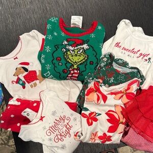 18 M - Christmas Pack! PJ, Sweater, Onesies, and Pants!